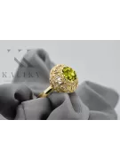 Inel Peridot galben Aur galben 14K Vintage Craft  vrc059y